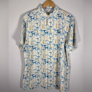 Tommy Bahama 100% silk short sleeve wrinkle free resortwear classic shirt